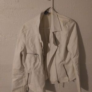 Large White Fake Leather Jacket Rue 21
